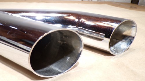 ANSA Matched Pair of Slant Cut Twin Rear Side Pipe Exhaust Tips NEW NOS - Bild 13 von 14