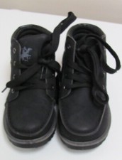 Beverly Hills Polo Club Toddler Black Boots Shoes Size 9 Boys Casual Mid-Cut
