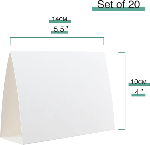 20 Pack White Blank Table Place Cards - Name Card for Weddings, Tent Signs - Picture 3 of 12