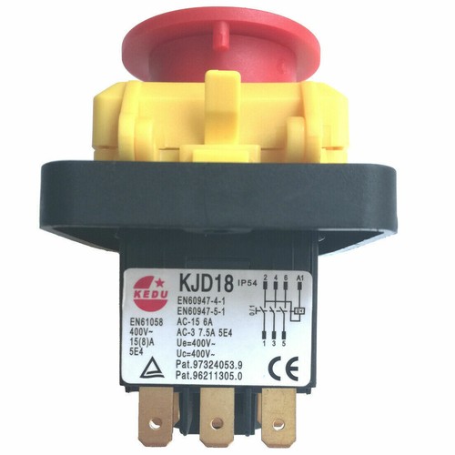 KEDU KJD18 7Pin 400V/50Hz 440V/60Hz Magnetic Marine Mill Pushbutton Switch - Picture 4 of 12