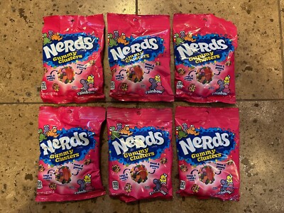 6 Nerds Candy Gummy Clusters Rainbow 5 Oz. Bags BB 11/25