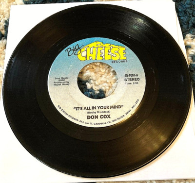 Don Cox: It's All in Your Mind/When I'm Out... 45 Big Cheese rare country HEAR