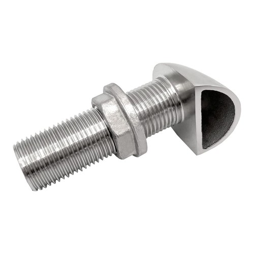1PCS 1/2" Boat Drain Pipe Connector Thru Hull Stainless Steel Straight Hose Barb - Picture 5 of 8