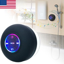 Portable LED Waterproof Suction Wireless Bluetooth Speaker for Shower Bathroom