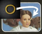 PAIR of RUBBER BANDS for 12" vintage Kenner Leia Star Wars action-figure (doll)
