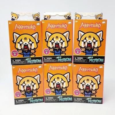 Lot of 10 Blind Boxes Aggretsuko Chibi In Motion Series 2 Clip-On Danglers. New