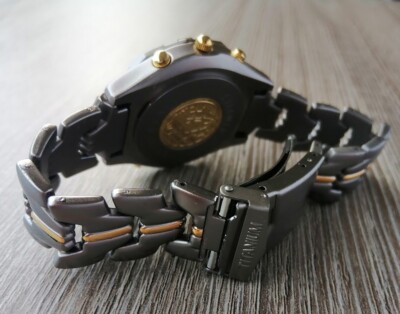 Montre Chronographe Homme Philip Persio En Titane - Mouvement Quartz - Vintage Occasion Très Bon état