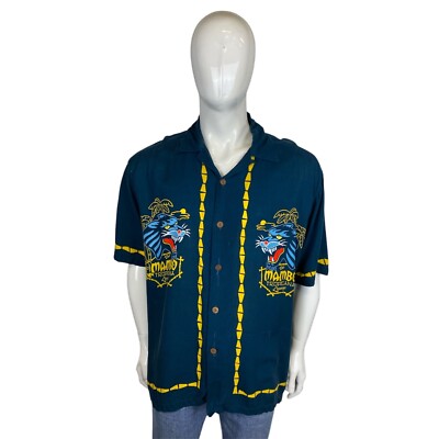 MAMBO LOUD SHIRTS Vintage 90s Topless Hula Girl Shirt L Naked Tiki