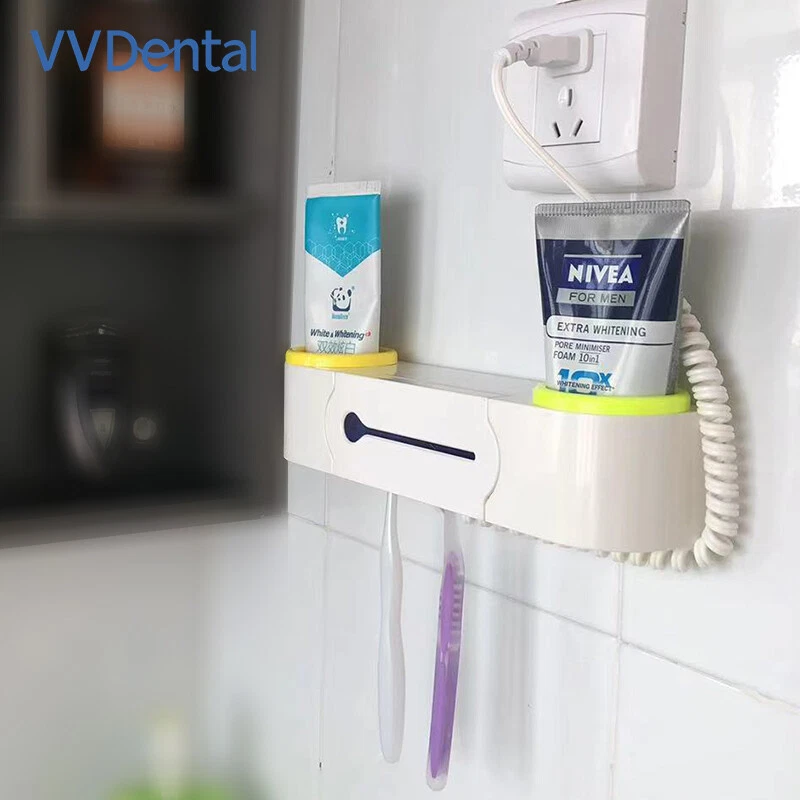 UV Light Sterilizer Toothbrush Holder Cleaner and Automatic Toothpaste Dispenser - Image 3 of 4