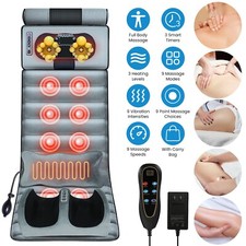 Electric Massage Mat Heating Vibration Massage Pad Neck Head Foot Heated Massage