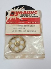 Vintage Slot Car Gear 1/32 1/24 Dynamic Models Inc 833 Brass Spur 36 Tooth 1/8"