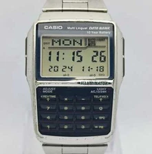 Casio DBC-32 Multi Lingual Mod.2888 Data Bank Calculator Vintage Men’s Watch SMI
