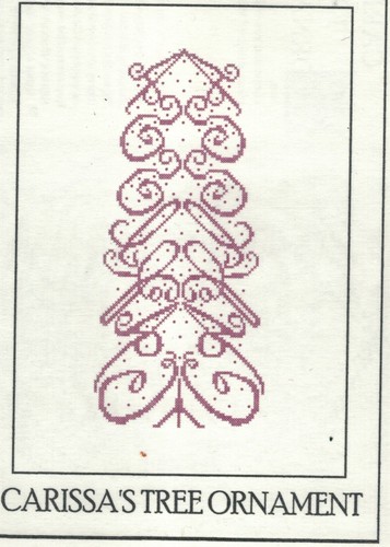 M Designs Cross Stitch Chart NAME Tree Ornaments - You Pick - Picture 8 of 49