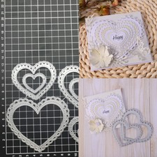 Metal Cutting Dies Scrapbook Heart Shaped Frame DIY Blade Punch Emboss Stencils