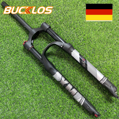BUCKLOS 26/27,5/29 Zoll MTB Fahrrad Luftfedergabel 120mm Zugstufe 1-1/8'' Scheibe