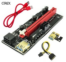 VER009S PCI-E Riser Card PCIe 1x to 16x USB 3.0 Data Cable for Bitcoin Mining 