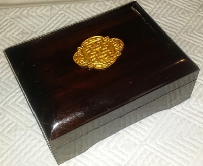 Chinese WOOD BOX Labeled People's Republic of China & Numbered 6 x 4.5 x 2.5 