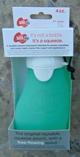 SILICONE REUSEABLE SQUEEZE POUCH FOR BABY FOOD  4 OZ. 2 YRS.  BRAND NEW