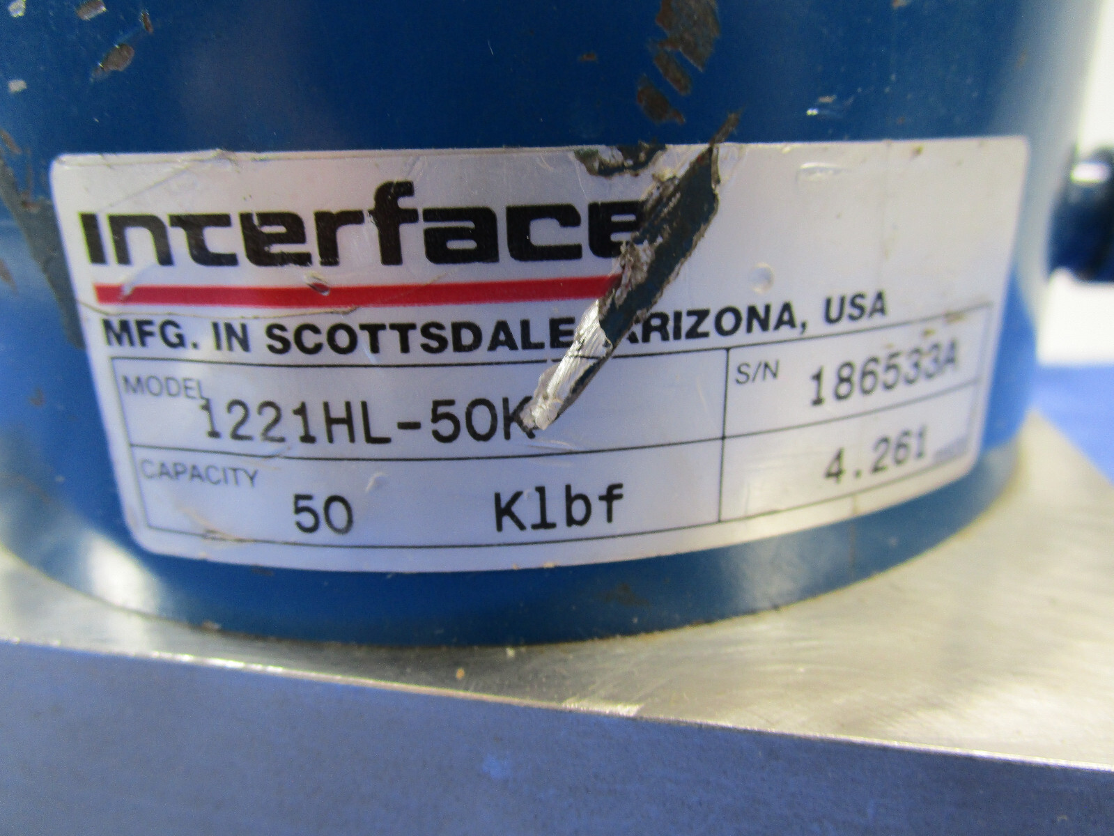Interface 1221HL-50K 1200 Standard Precision LowProfile Load Cell 50 ...