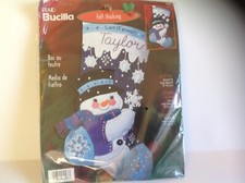 Bucilla Felt Stocking Kit Let It Snow Embroidery And Sequins 8458