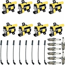 For GMC Chevrolet Cadillac Sierra Energy Ignition Coil + Spark Plug Wireset