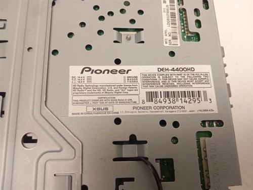 PIONEER RADIO RECEIVER FOR TOYOTA COROLLA 2003 - 2004 PN DEH 4400HD OEM - Picture 5 of 6