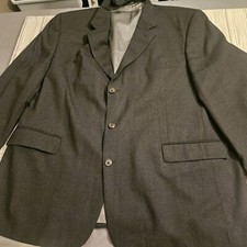 Stafford The Natural Blazer Mens 46R Gray 100 Wool Sport Jacket