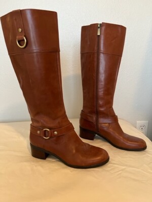 Bandolino Women's Size 7M Cavanna Brown Leather Side Zip