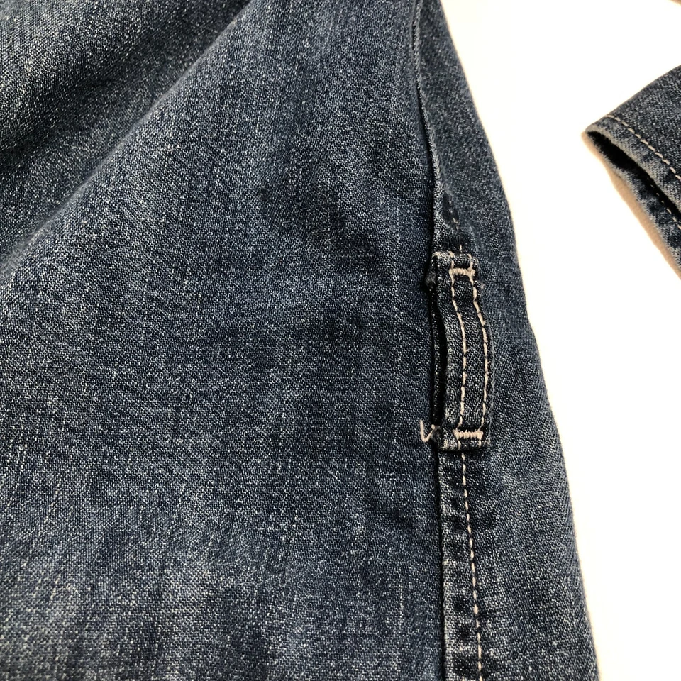 Old Navy Shirt Dress Girl's Large L Blue Long Sleeves Pockets Chambray Casual - Image 3 of 4