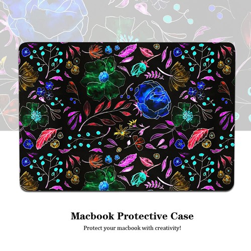 Novel Pattern Case For Macbook M3 Air 13 15 Pro 16 14 11 12 inch+Keyboard Cover - Picture 27 of 64