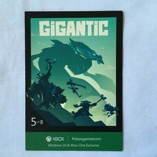 Gigantic Xbox One Exclusive Promo Gamescom 2015 collectible 5/8 card "NEW"