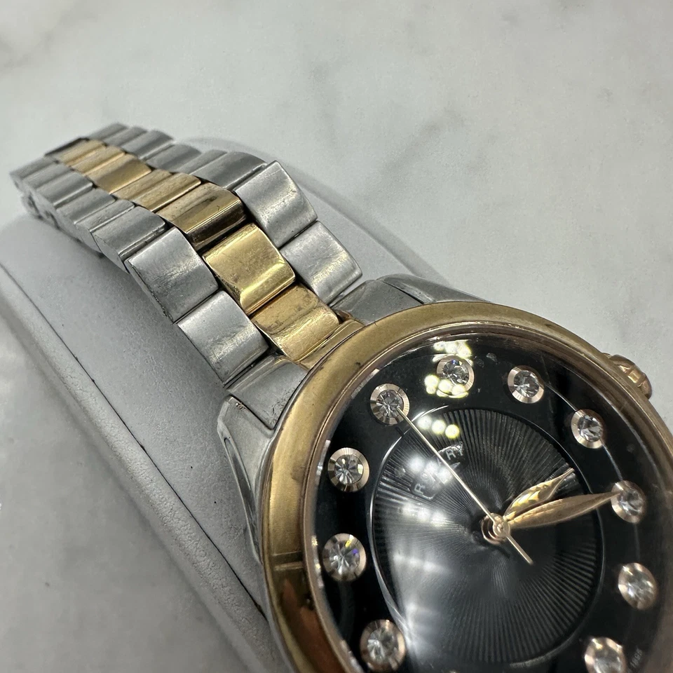 Rotary Womens Project D Black Dial Two Tone Stainless Steel Bracelet Watch 34mm - Image 4 of 4