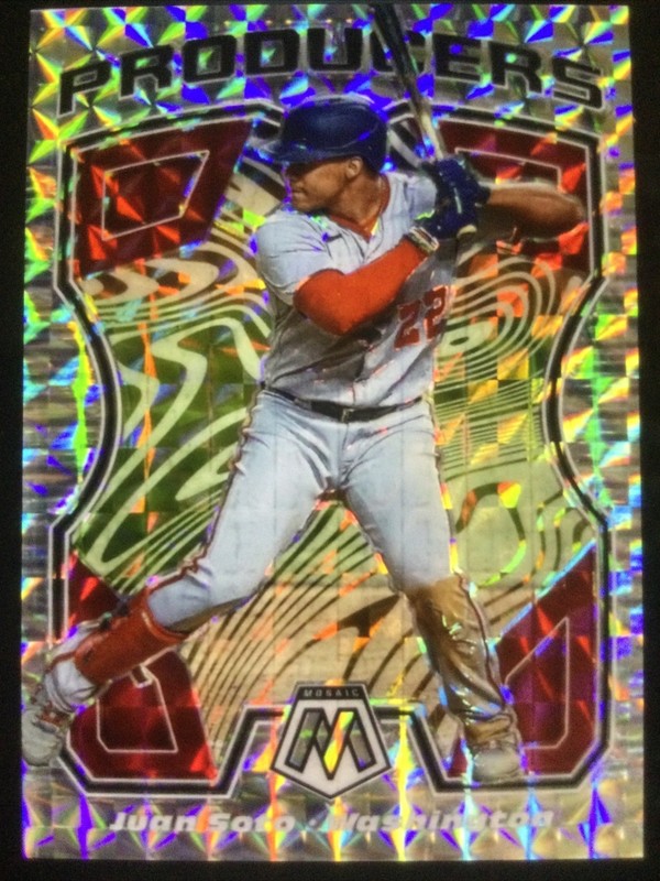 2021 Panini Mosaic Baseball Juan Soto Producers Silver Prizm Insert card #P6