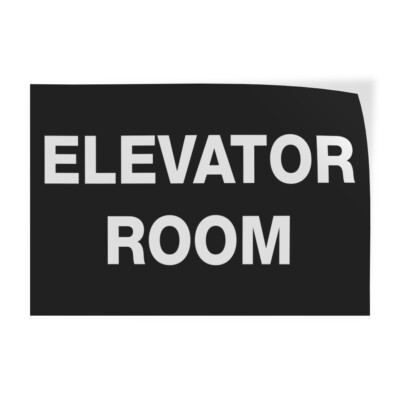Horizontal Vinyl Stickers Elevator Room Tactile Business Elevator Facility