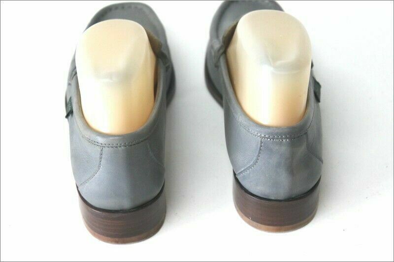 Mocassins PARABOOT Femme - Cuir Gris Cousu Main - Taille 35 (FR) / 2.5 UK - Occasion Teintés