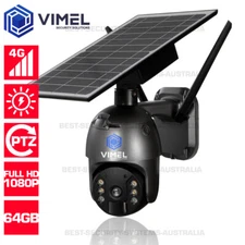 4G Construction Site Camera Solar 24/7 Night Vision 64GB Farm Battery Outdoor