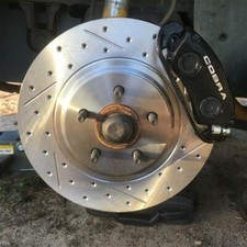 94-04 Mustang Front Brake Rotor Pair 13 Drilled Slotted Cobra Bullitt Mach 1