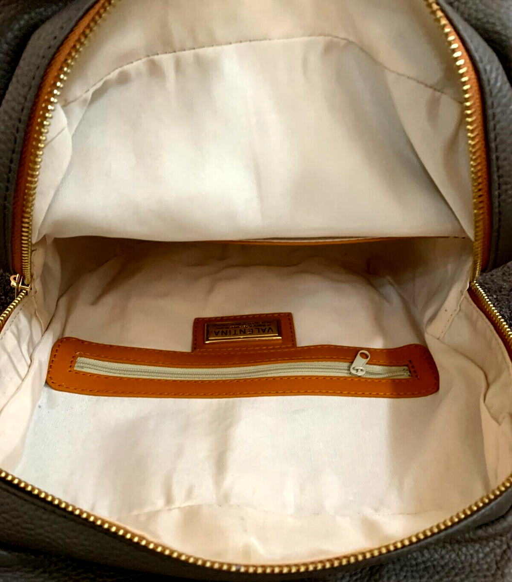 NWT VALENTINA Made In Italy Leather Twist Backpack With Front Pocket NWT VALENTINA Made In Italy Leather Twist Backpack With  main image 3