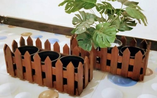 Wooden Plant Pot Stand Homemade Rack Planter Display Holder Indoor Outdoor NEW - Picture 5 of 9