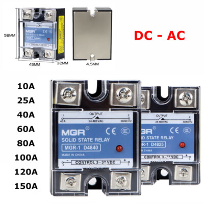 Relè Ssr CDG1-1AA Solid State Relay 10A 15A 20A 25A 30A 40A 60A 75A 80A Single Phase AC Control AC No Contact SSR AA Ssr Stato Solido