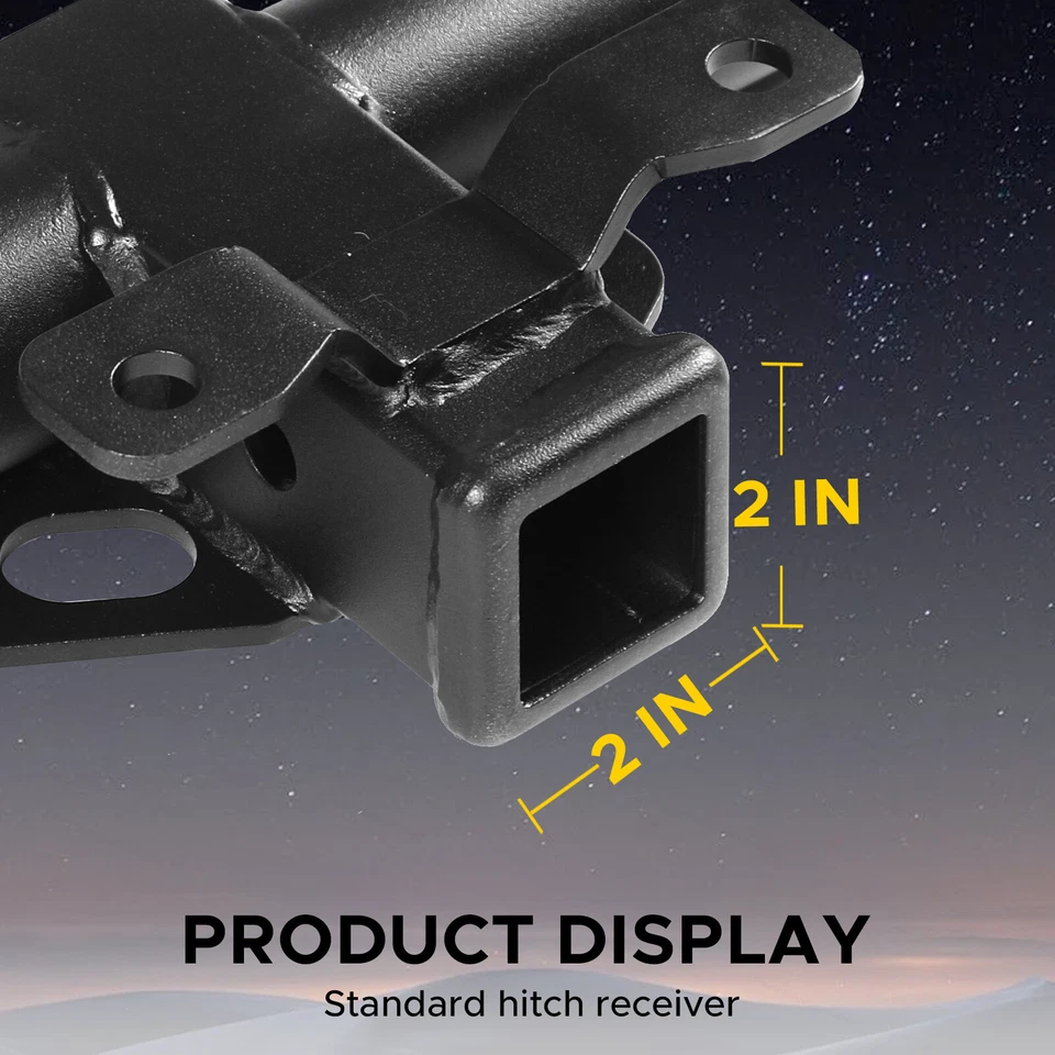 Black Trailer Tow Hitch Receiver Fit 08-17 Buick Enclave Chevy Traverse GMC Foto 4 de 4