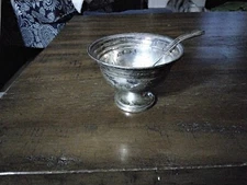 ANTIQUE M. FRED HIRSCH Co Fruit/Sherbet Bowl & Spoon Sterling Silver