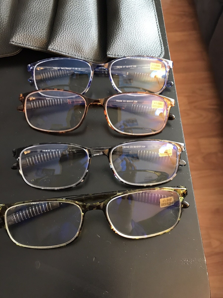 DOOViC Computer Reading Glasses Pack Blue Light Blocking Anti Eyestrain +1