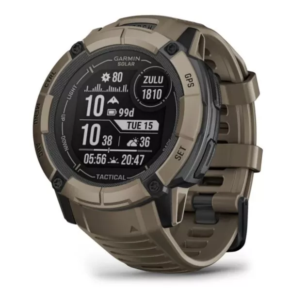 Garmin Instinct 2X Solar Tactical Edition GPS Watch Coyote Tan 010