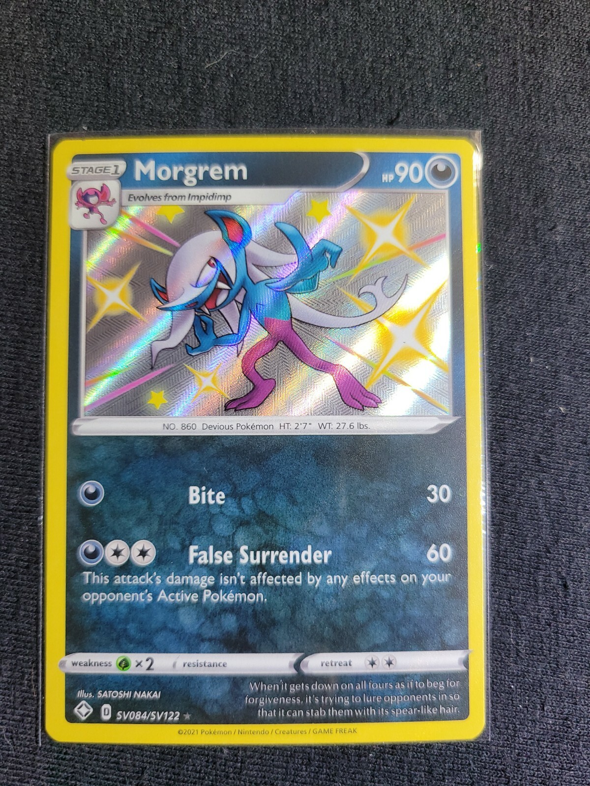 2021 Shining Fates Morgrem #Sv84/Sv122 Shiny Vault Holo Ultra Rare Mint