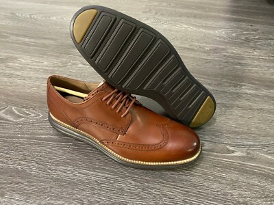 COLE HAAN Original Grand Woodbury Java Brown Leather Wingtip