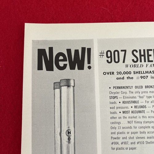 Vintage 1964 C-H Shellmaster #907 Print Ad Ammo Reloading Tool Ad Only - Picture 4 of 7
