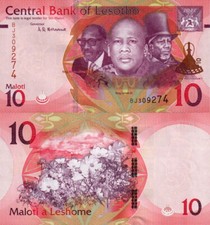 Lesotho 10 Maloti 2021 Fds - UNC