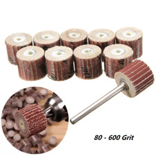 Flap Wheel Sandpaper Sanding Disc Dia 10-20mm For Dremel Rotary Tool 80-600 Grit
