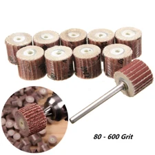 Flap Wheel Sandpaper Sanding Disc Dia 10-20mm For Dremel Rotary Tool 80-600 Grit